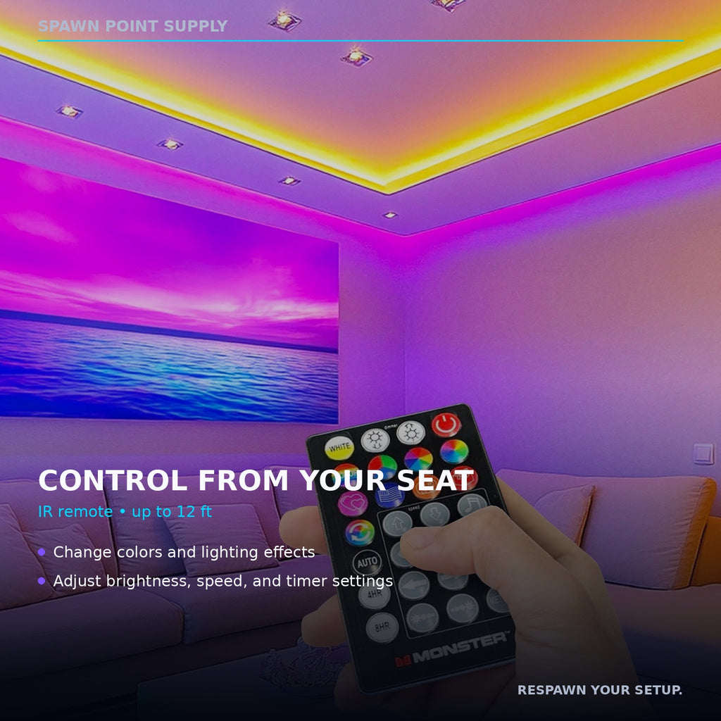 Monster 16.4 ft RGB+IC LED Light Strip – Sound Reactive