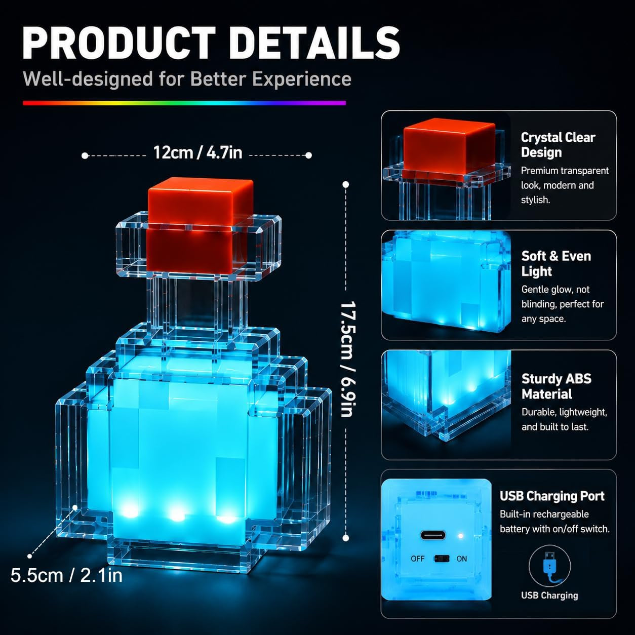 RGB Potion Bottle Gaming Lamp