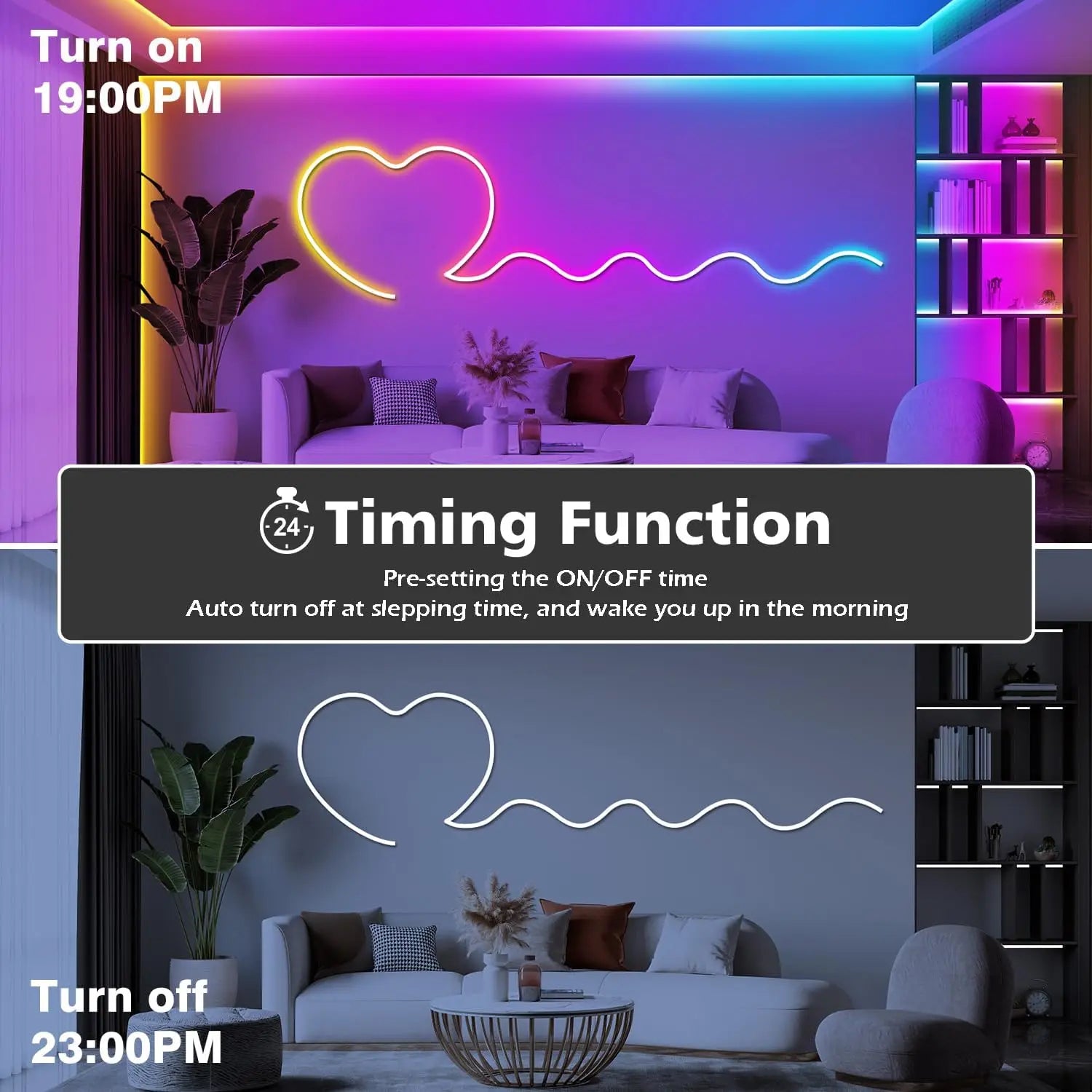 10M Music-Sync RGB Neon Rope Light