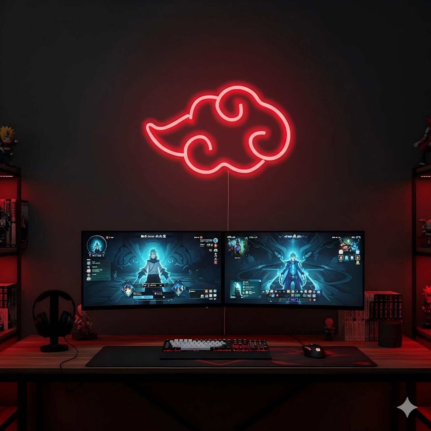 Red Cloud Anime Neon Sign – 12″ x 7″