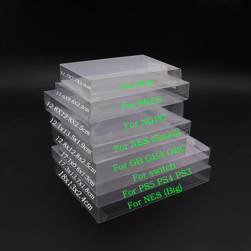 10-Pack Clear Retro Game Cartridge Protectors