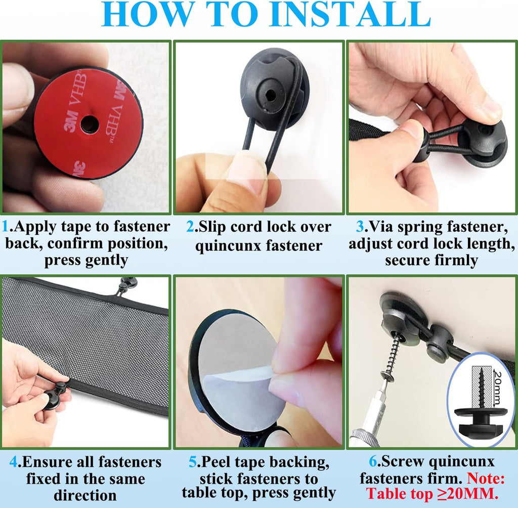 Heavy-Duty Under-Desk Cable Management Net