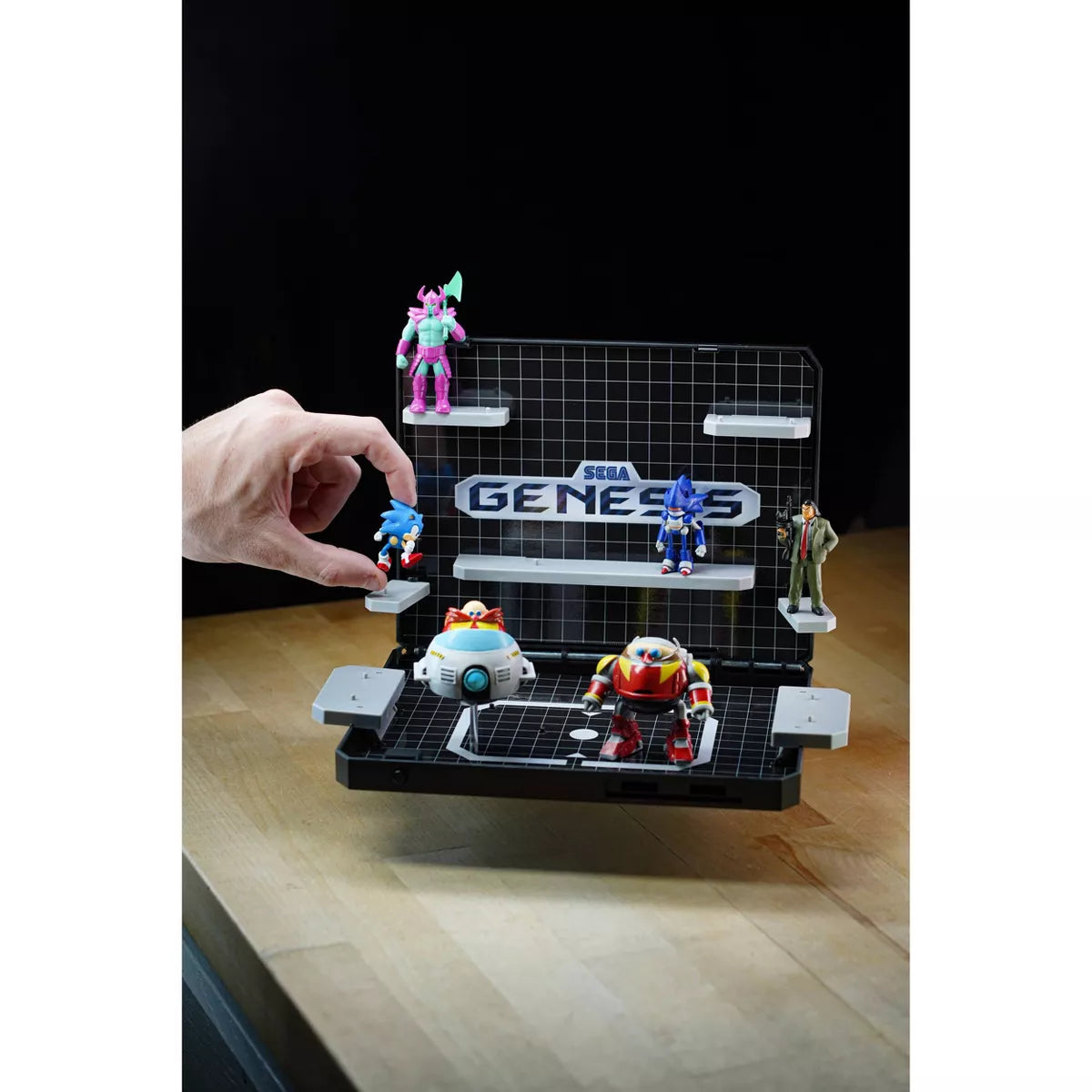Sega Genesis Display Console - Supervillain Boss Bundle + Sonic 1