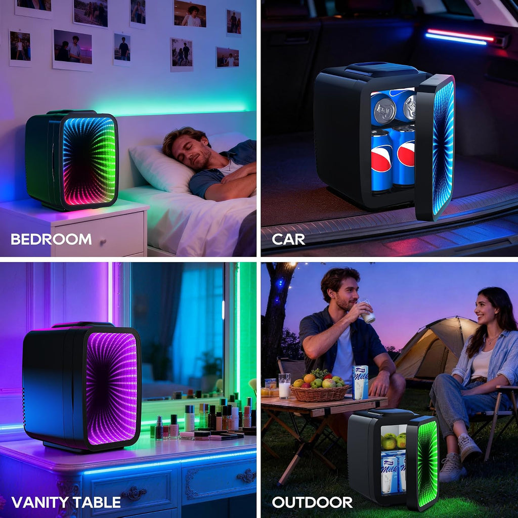 Mini Fridge 4L/6 Can with APP Light Controller for Gaming Room