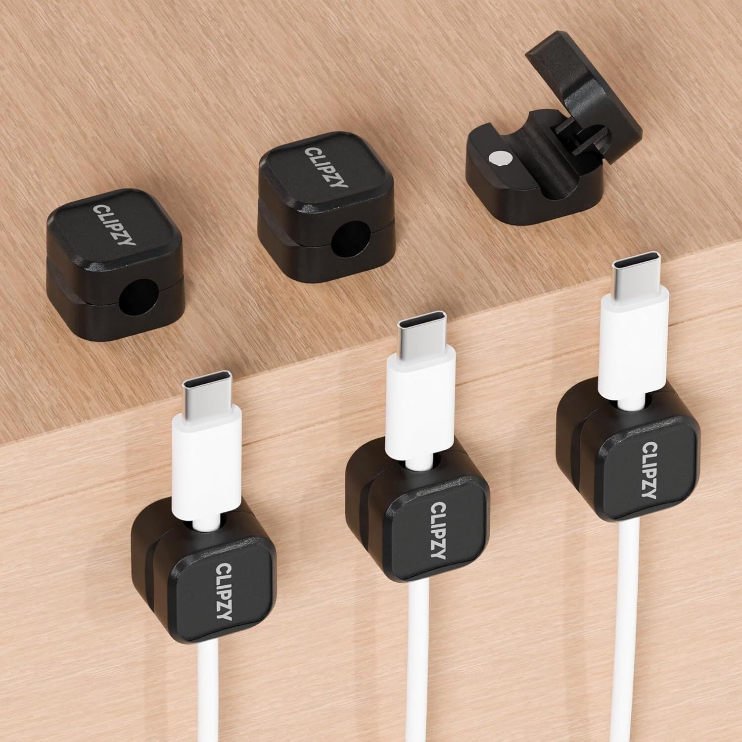 6-Pack Magnetic Cable Clips & Cord Holders