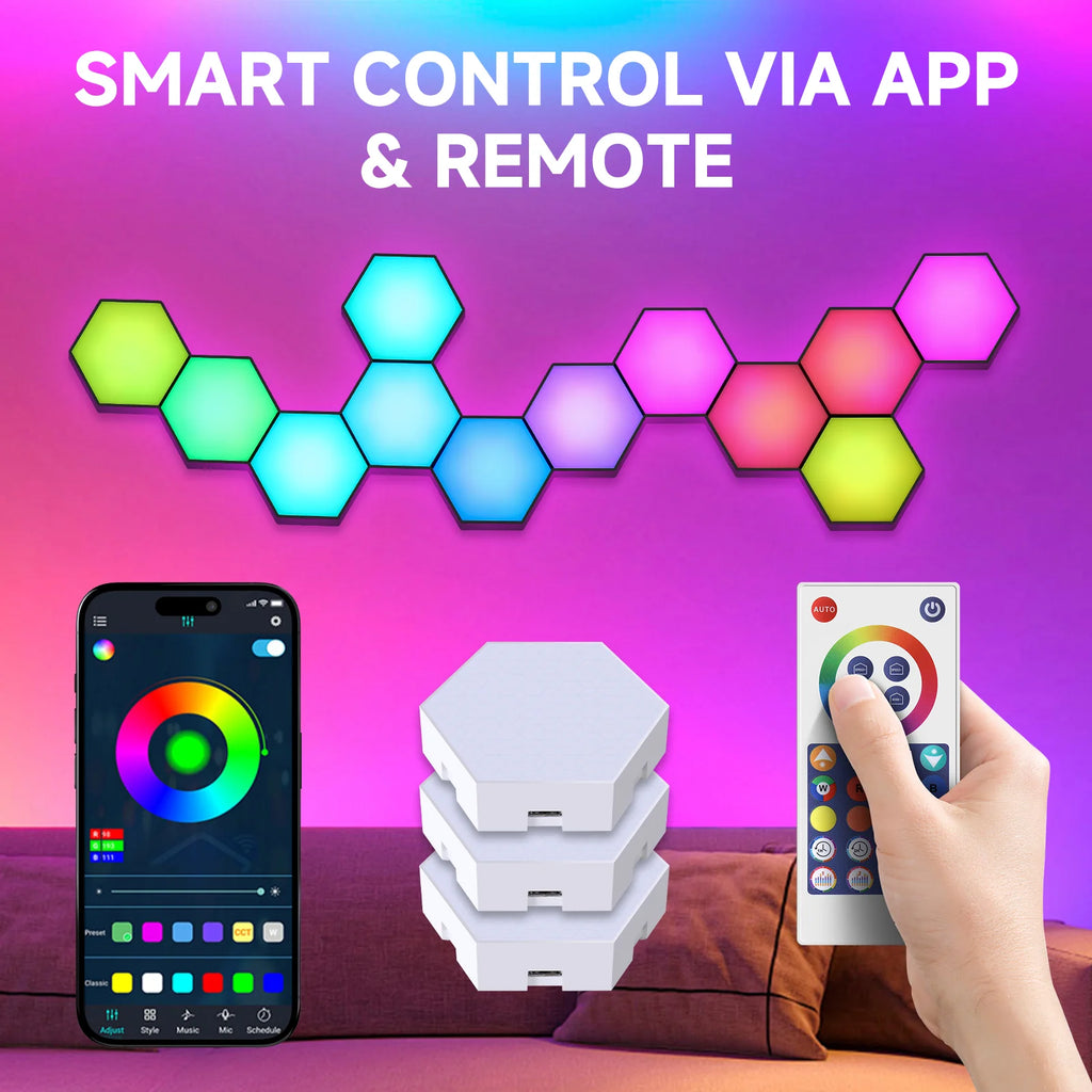 Music-Sync RGB Hexagon Light Panels