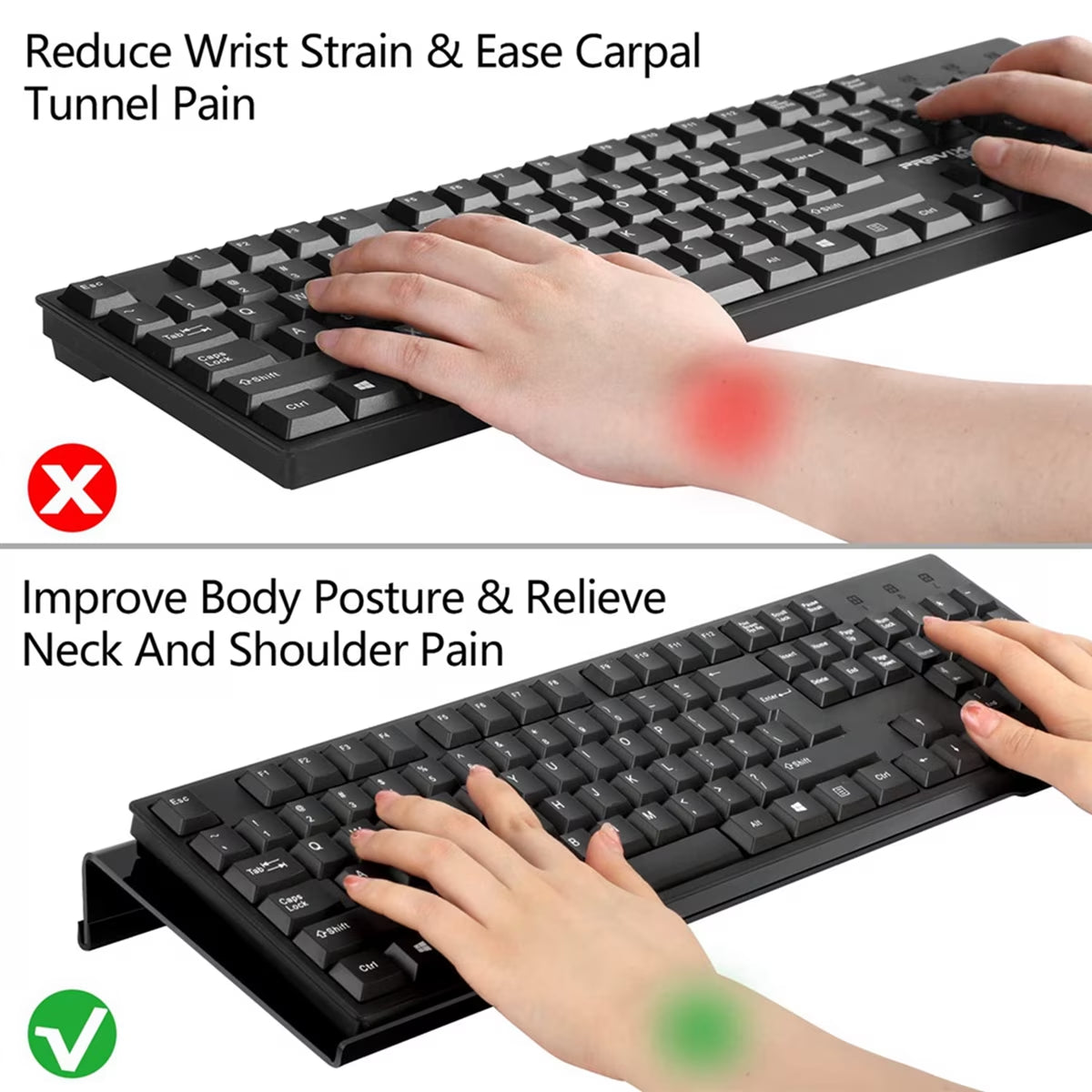 2-Pack Acrylic Keyboard Stands