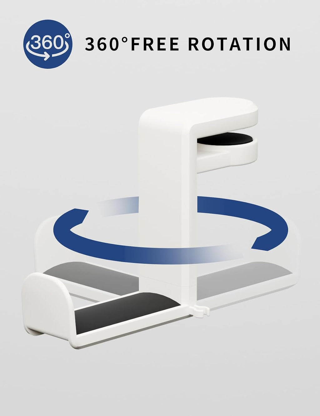 360° Under-Desk Headset Hanger