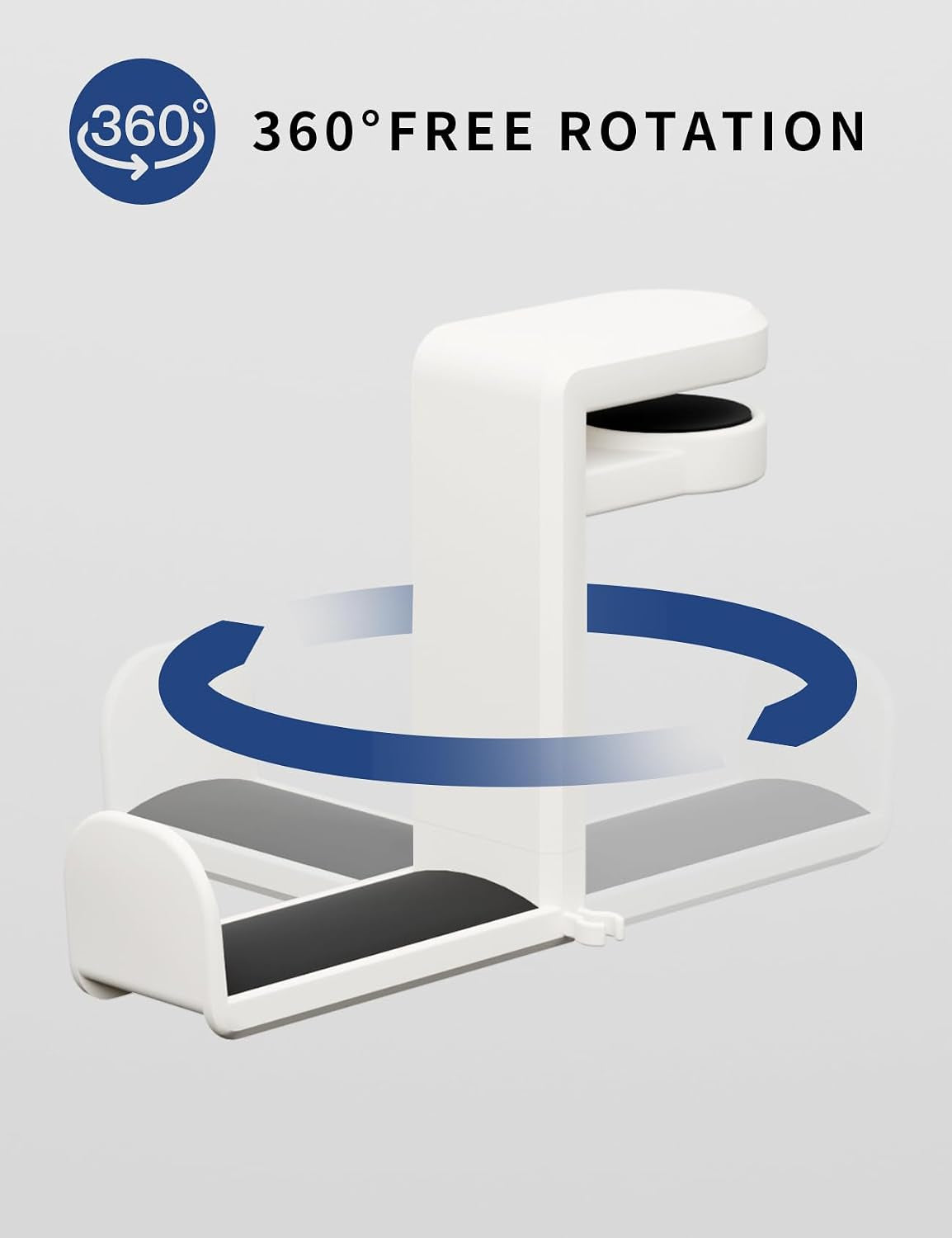 360° Under-Desk Headset Hanger