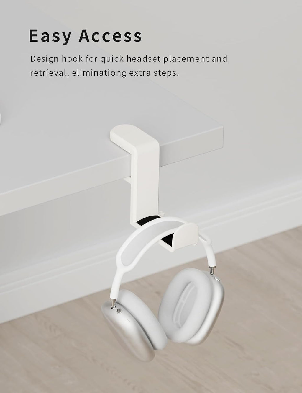360° Under-Desk Headset Hanger