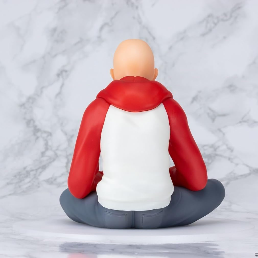 Anime Saitama Figure Genos Action Figure Saitama Action Fugures Anime Sitting Statues Figurine Collectibles 3.94In