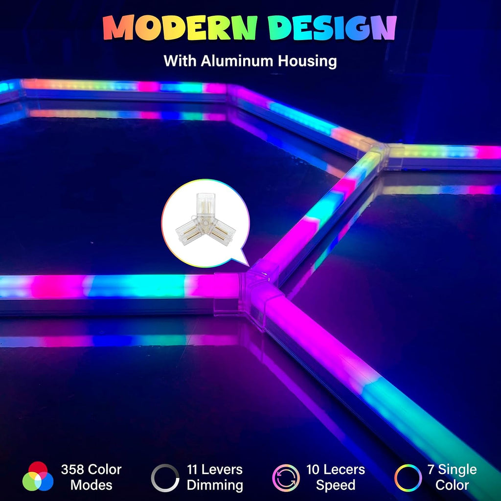 RGB Hexagon Gaming Wall Lights