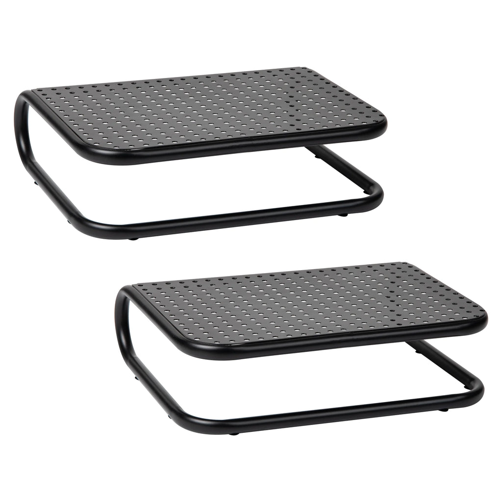 2-Pack Metal Monitor Risers – Black