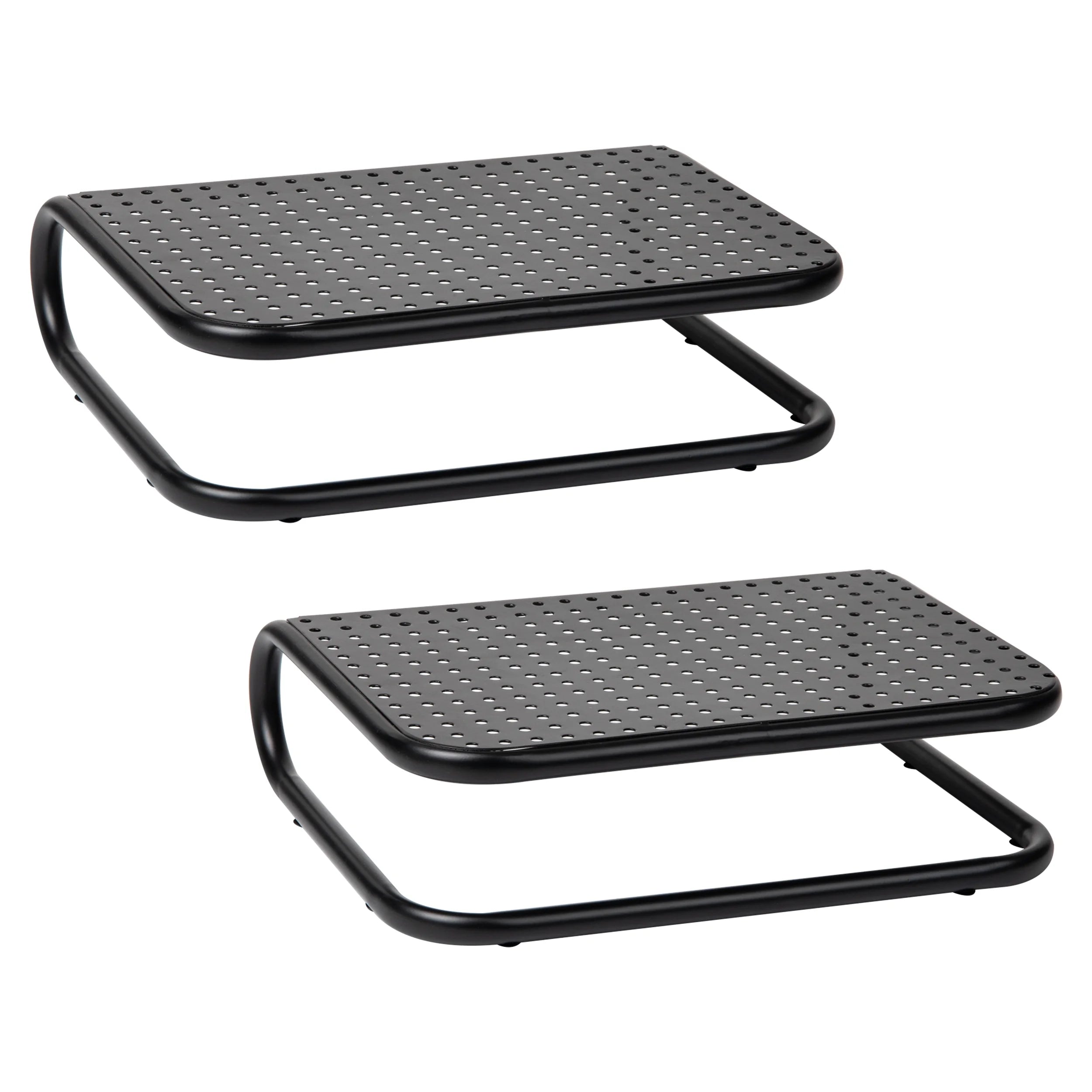 2-Pack Metal Monitor Risers – Black