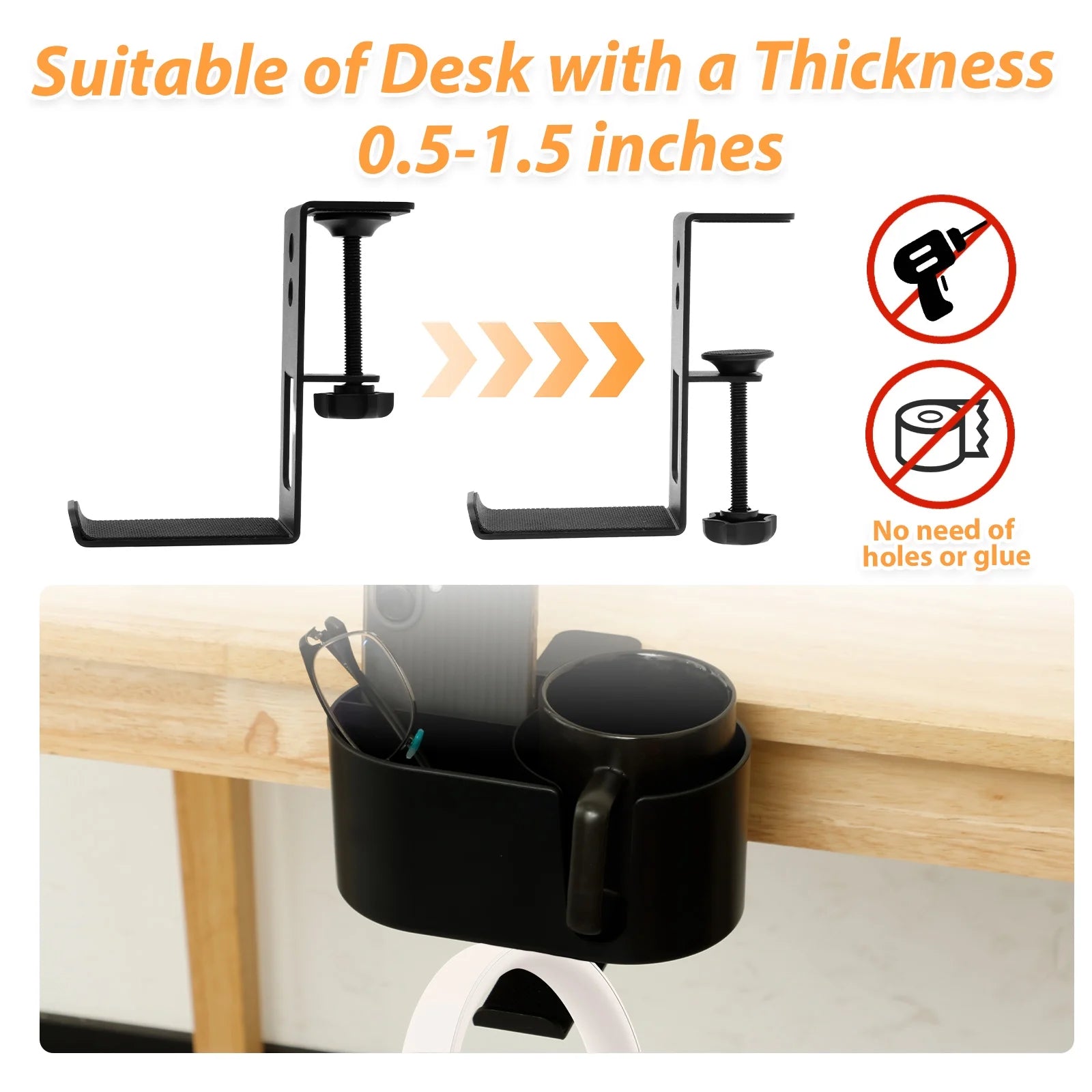 4-in-1 Clamp-On Desk Organizer