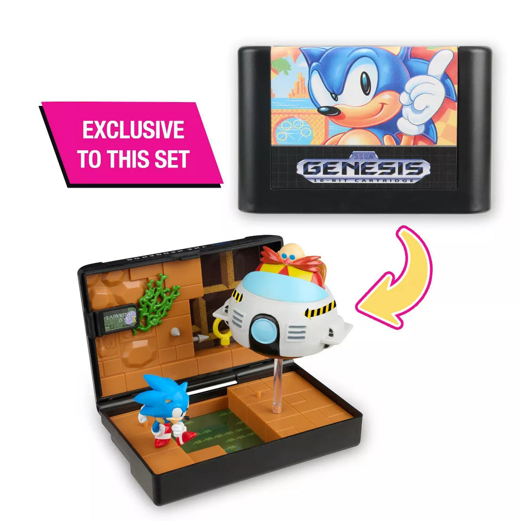 Sega Genesis Display Console - Supervillain Boss Bundle + Sonic 1