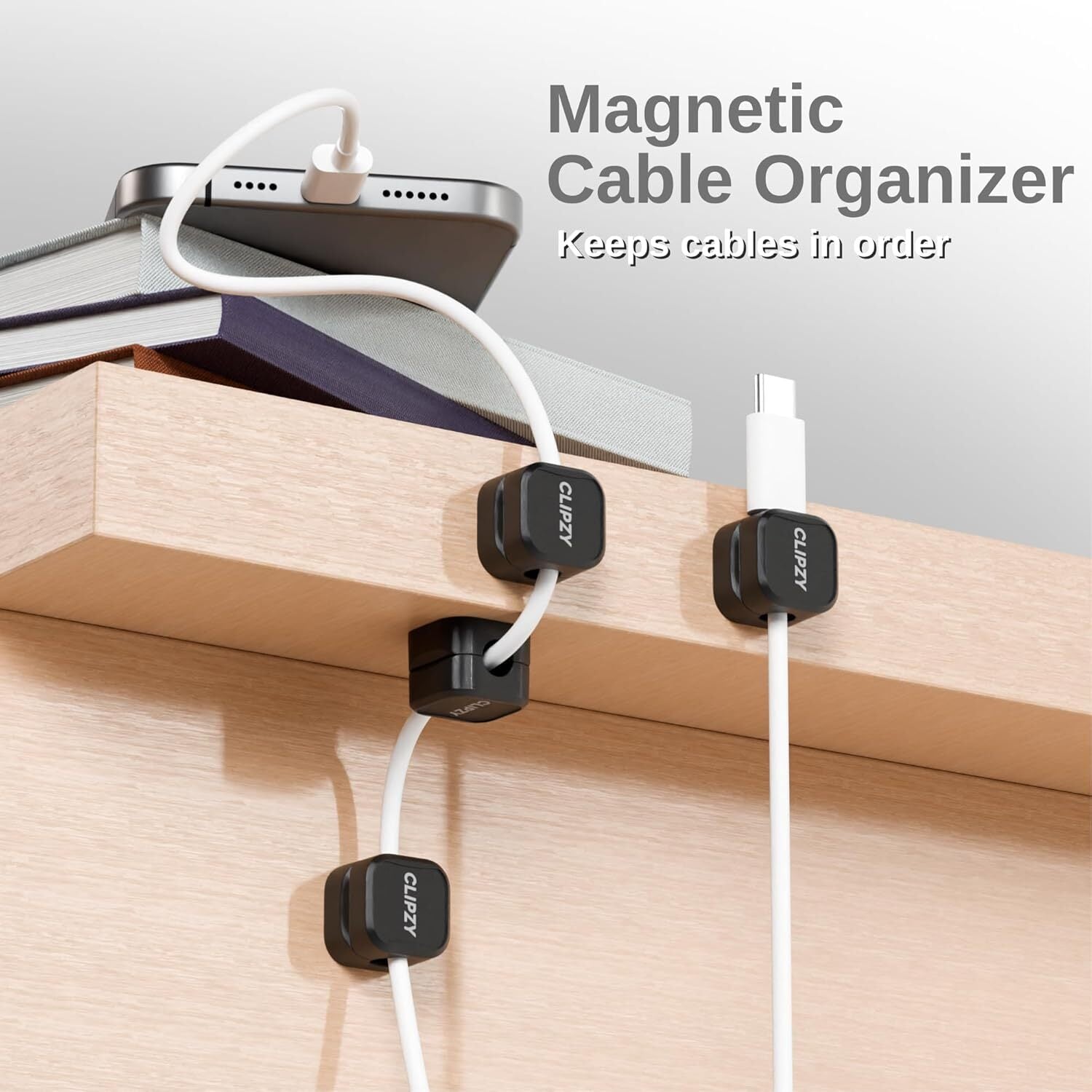 6-Pack Magnetic Cable Clips & Cord Holders