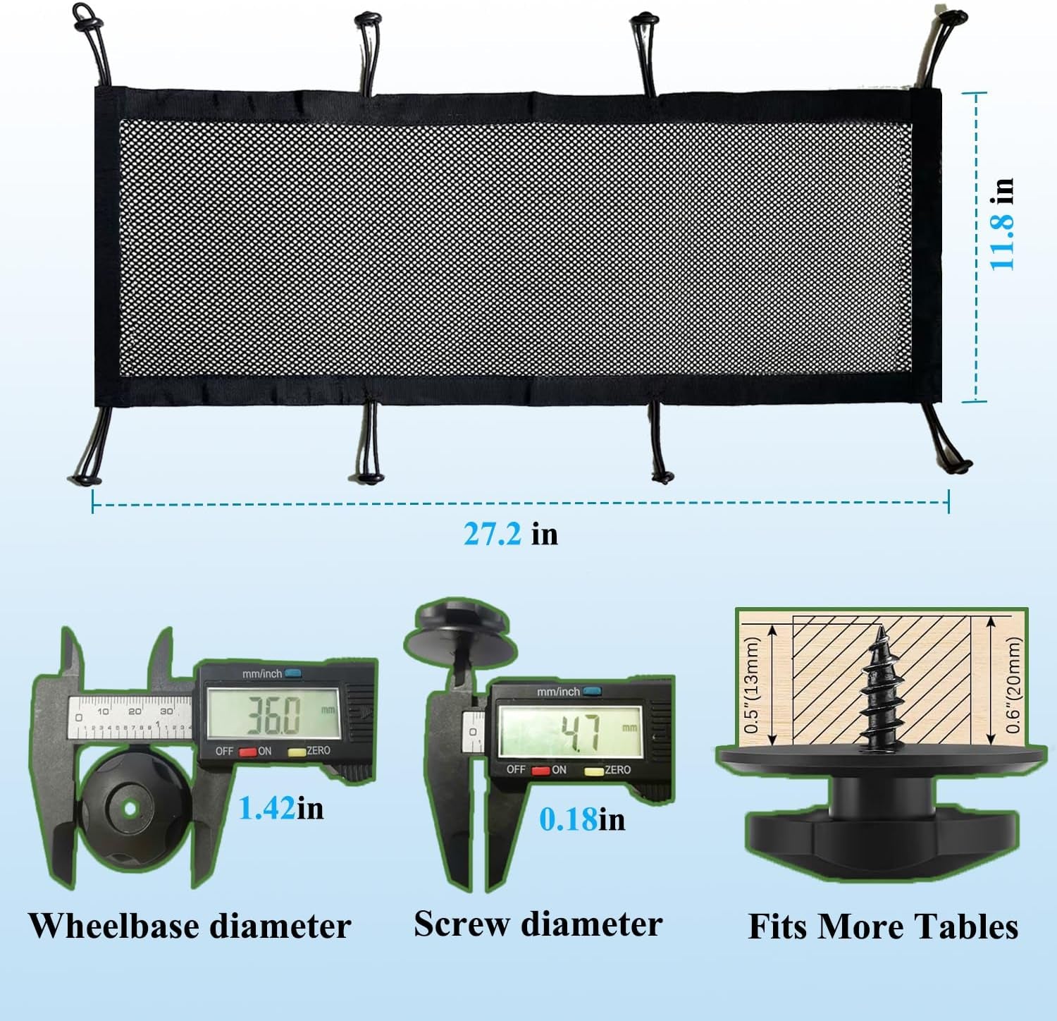 Heavy-Duty Under-Desk Cable Management Net