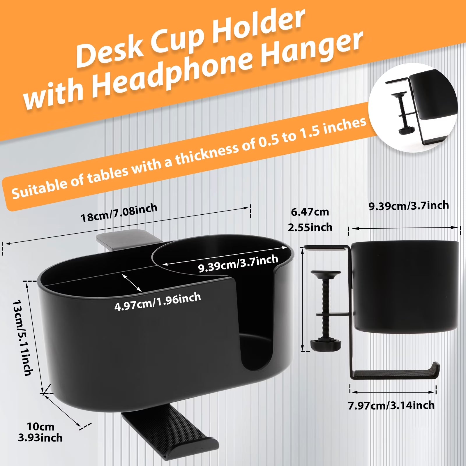 4-in-1 Clamp-On Desk Organizer