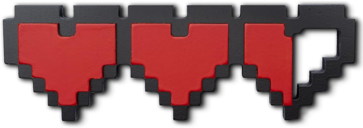 Pixel Heart Wood Wall Decor