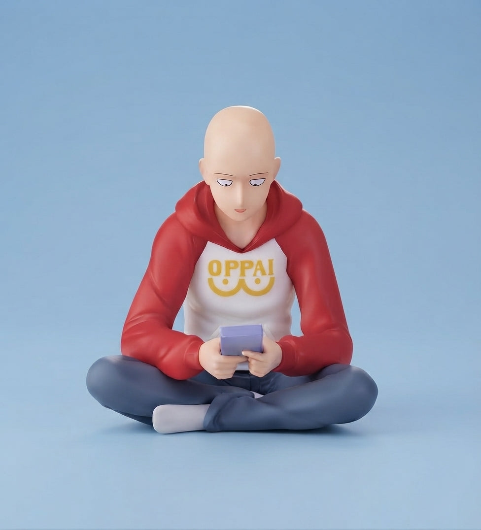 One Punch Man-Inspired Sitting Collectible Figure – 3.94 in