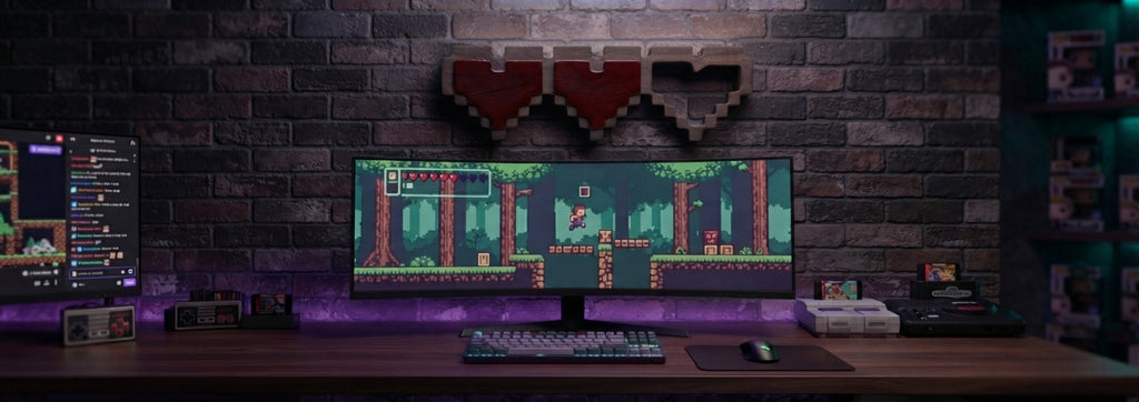 Pixel Heart Wood Wall Decor