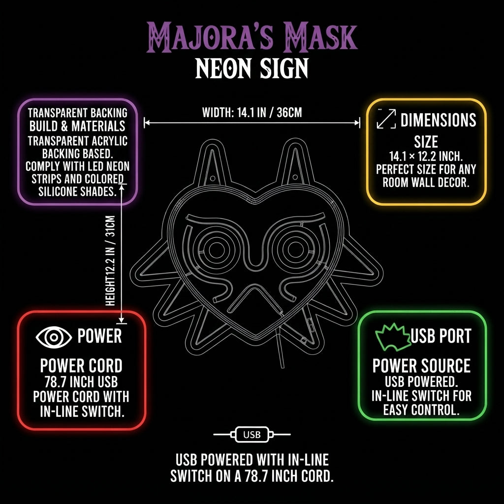 Mystic Mask LED Neon Wall Sign