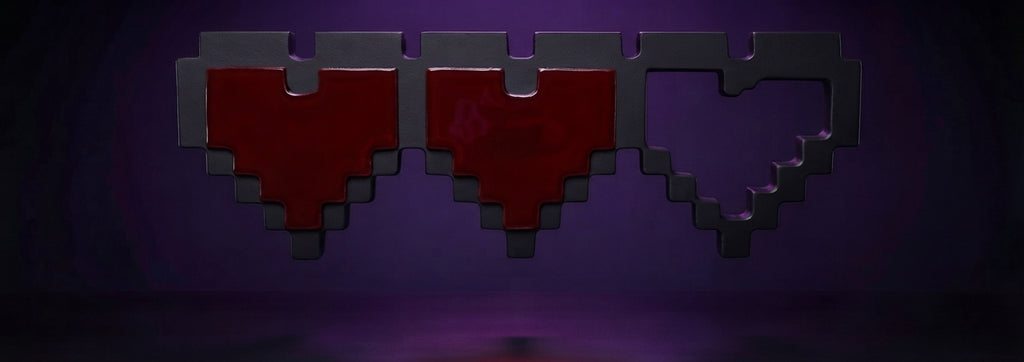 Pixel Heart Wood Wall Decor