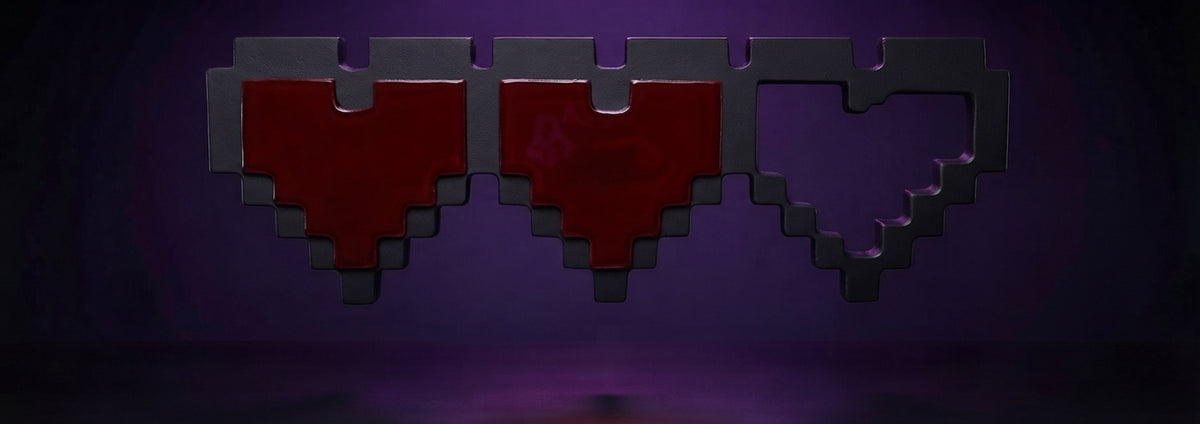 Pixel Heart Wood Wall Decor