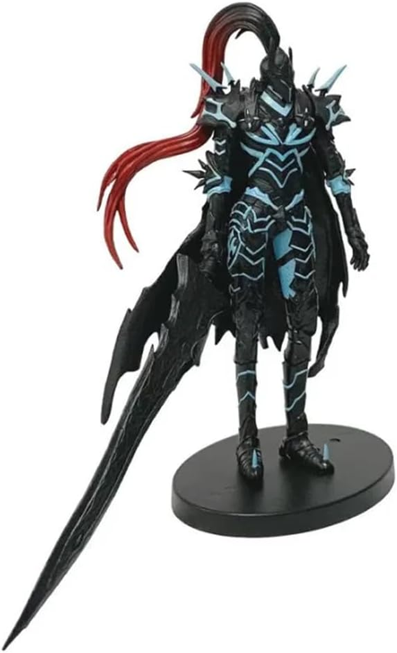 Action figure with dark, intricate design on a white background
