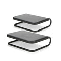 2-Pack Metal Monitor Risers – Black