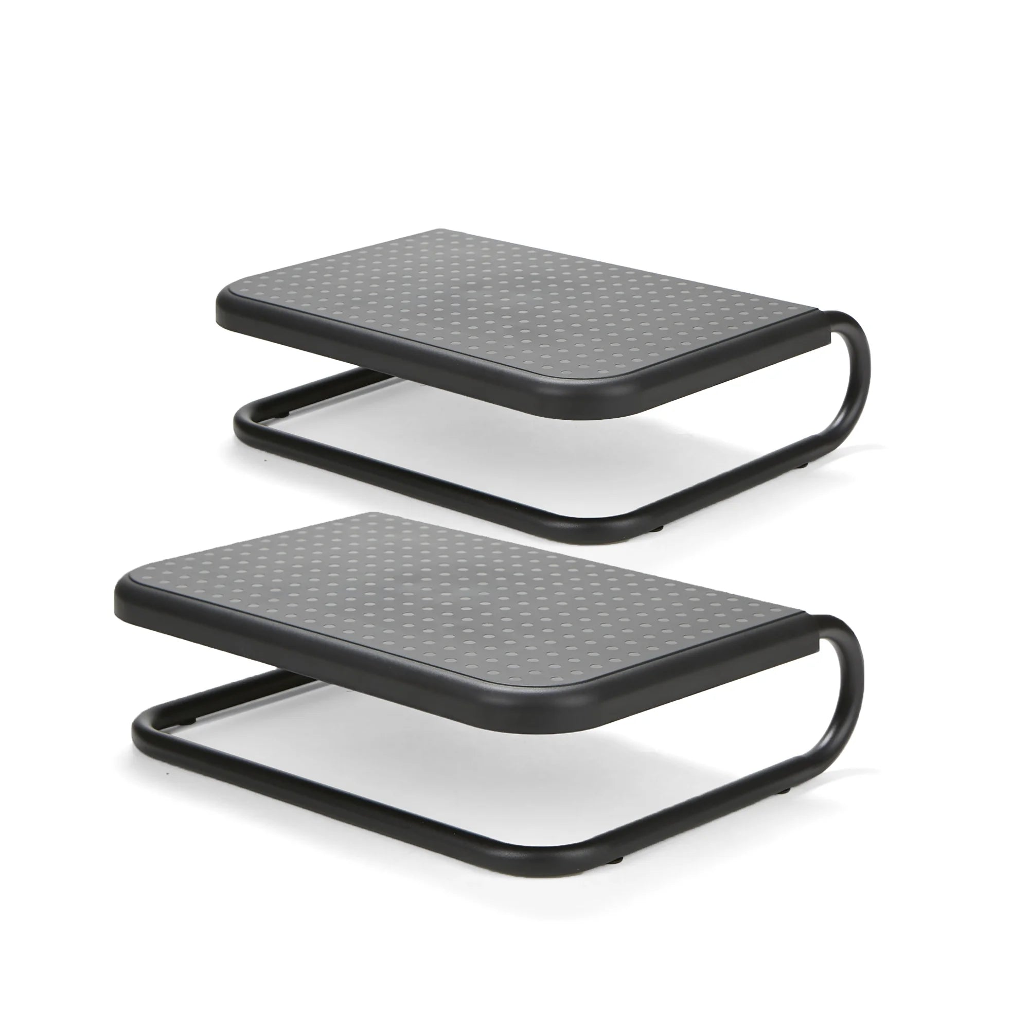 2-Pack Metal Monitor Risers – Black