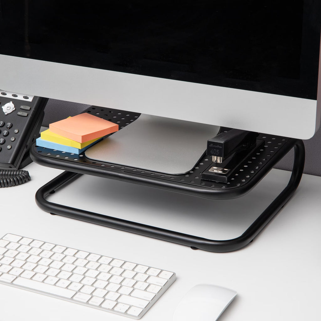 2-Pack Metal Monitor Risers – Black