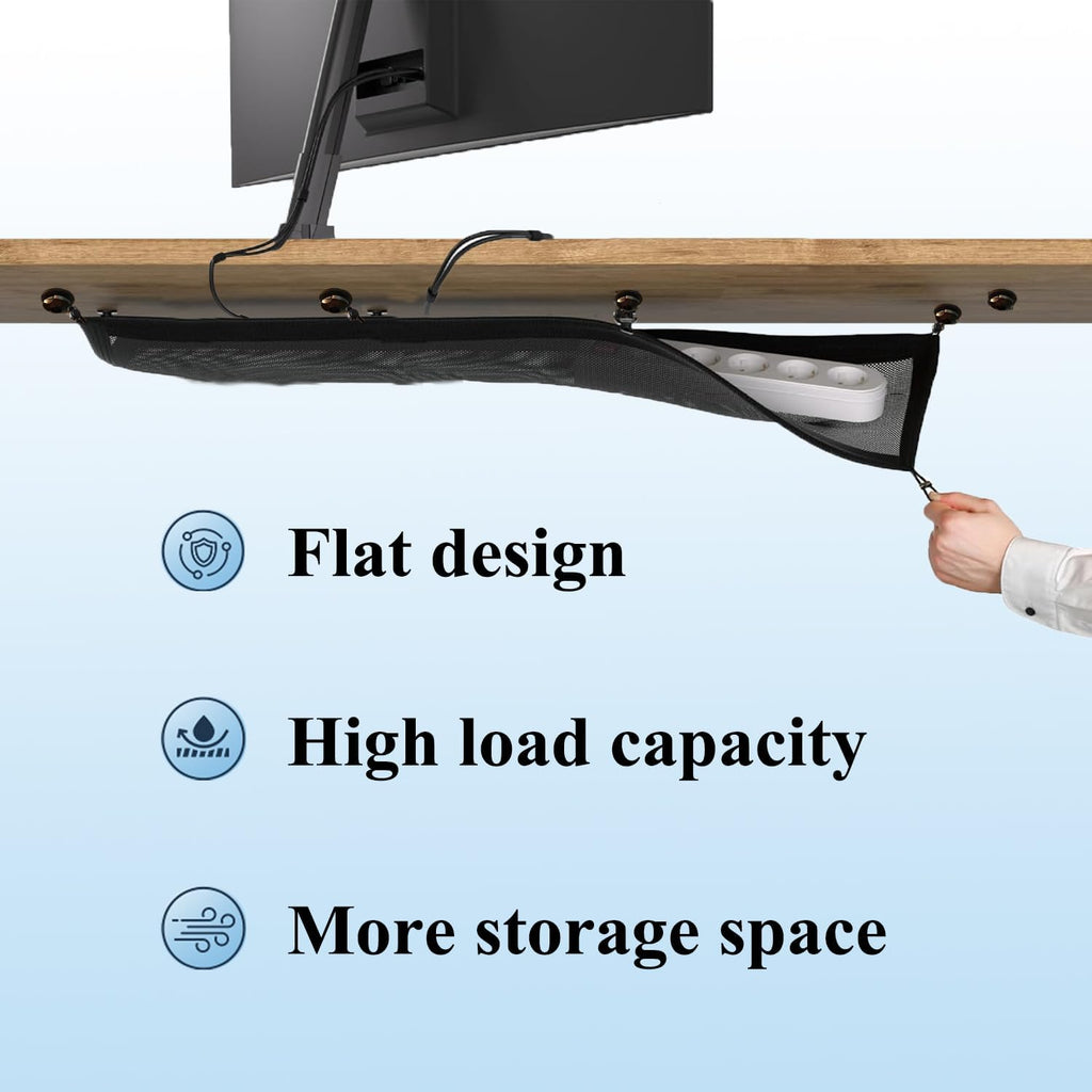 Heavy-Duty Under-Desk Cable Management Net