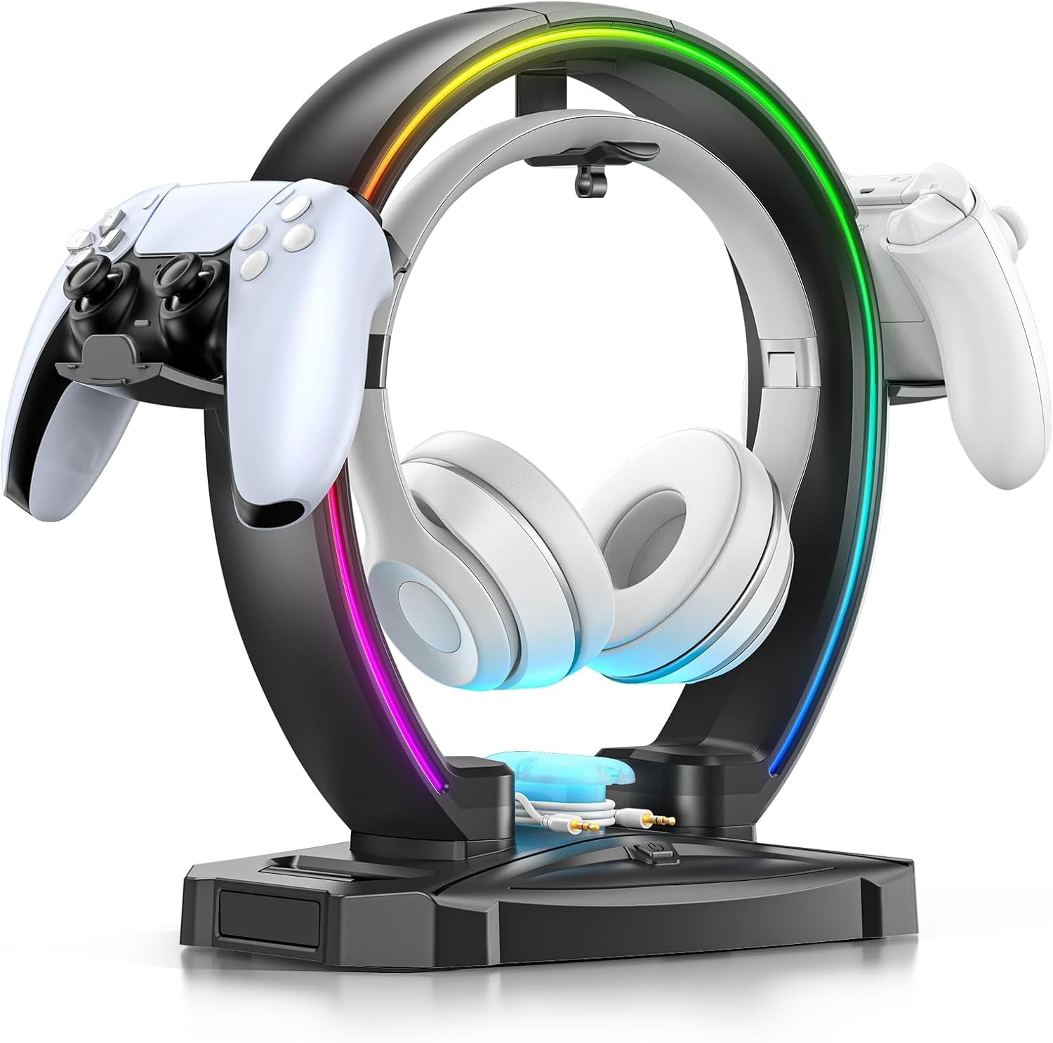 RGB Headset & Controller Stand – 9 Light Modes