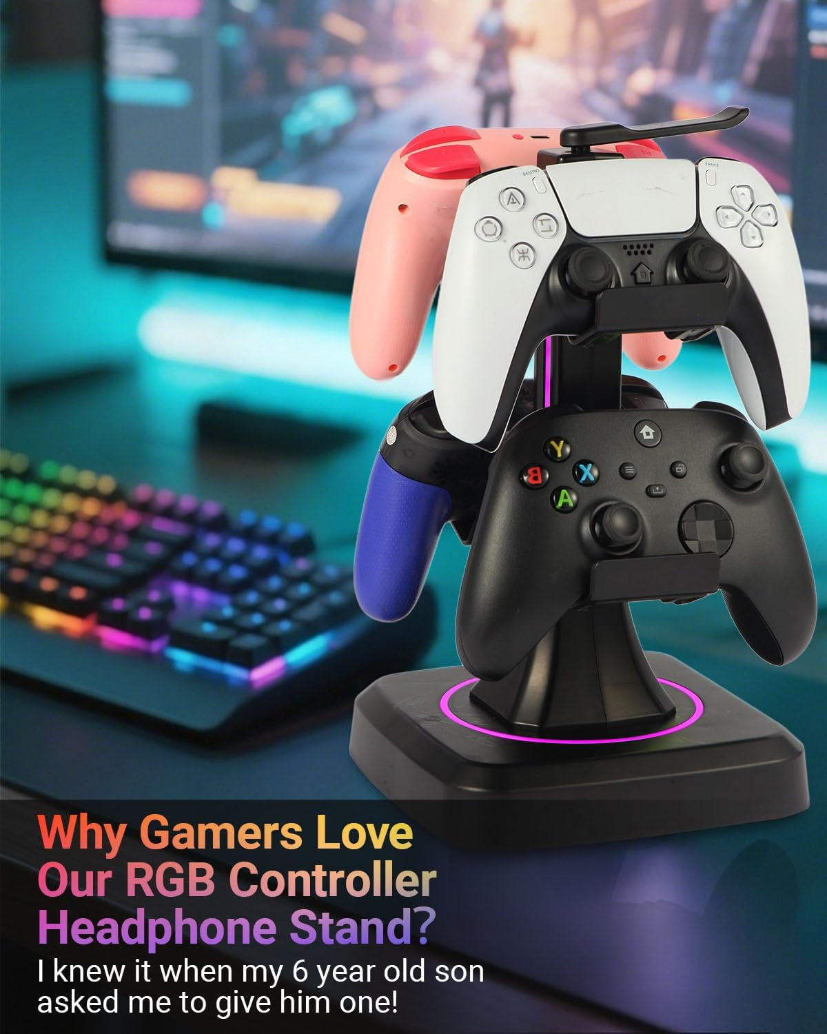 RGB Controller & Headset Stand