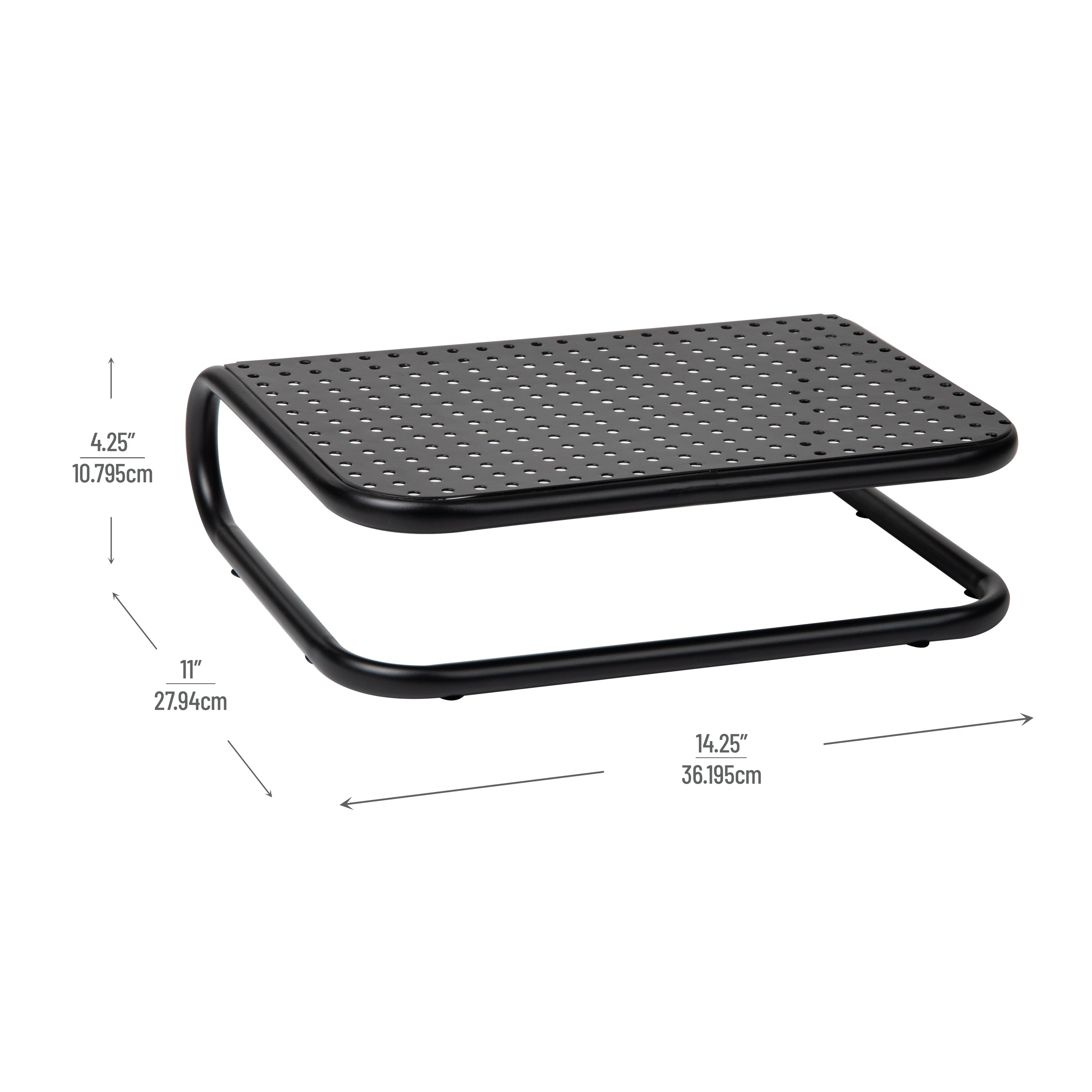 2-Pack Metal Monitor Risers – Black