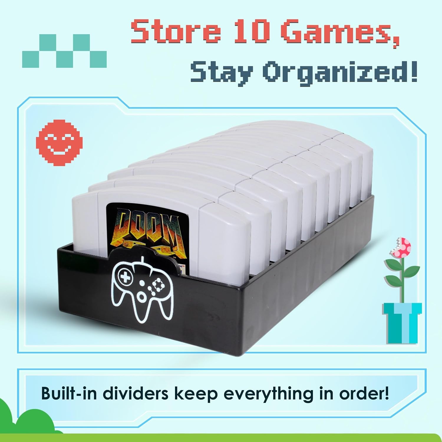 10-Slot N64 Cartridge Storage Holder