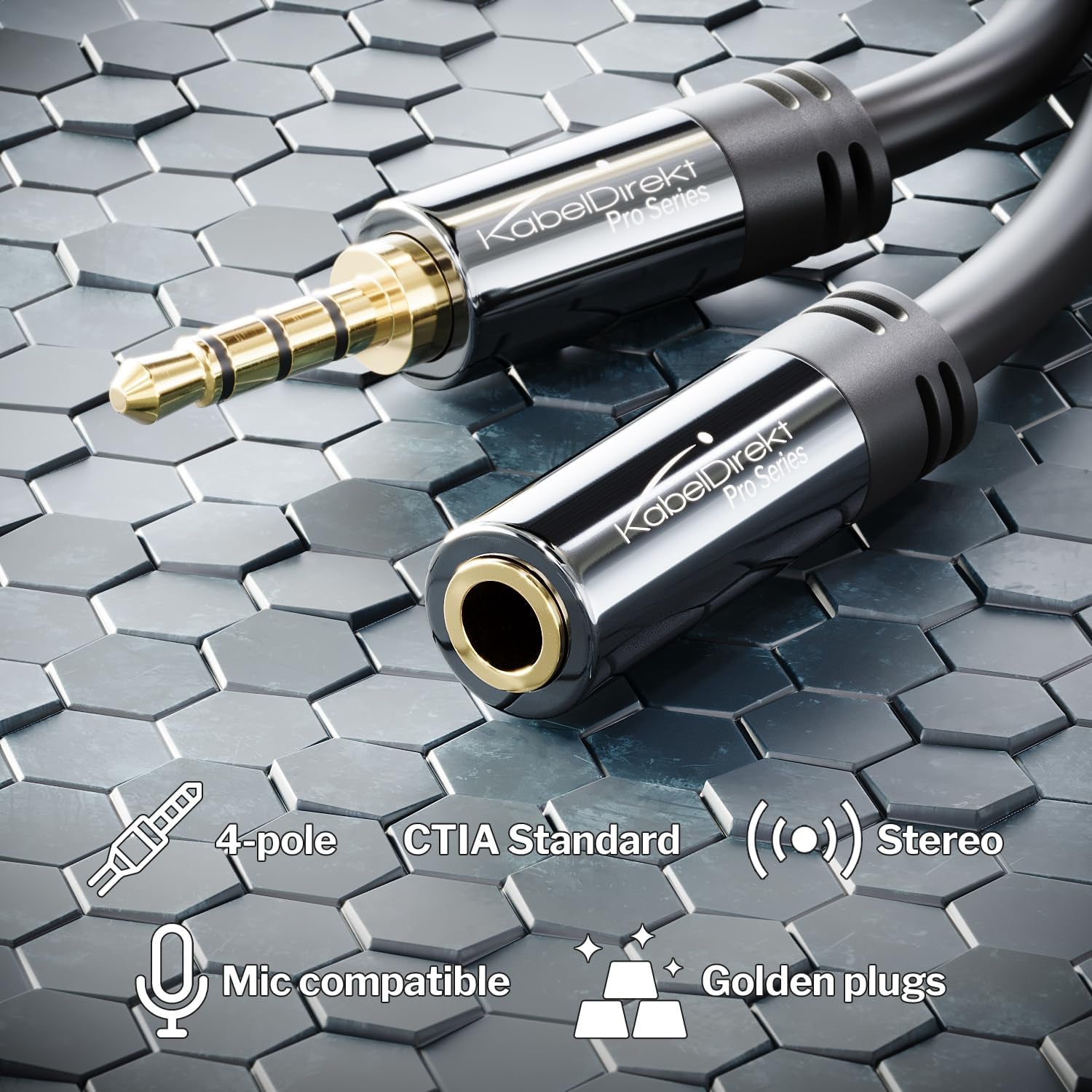 3.5mm Headset Extension Cable – 3 ft