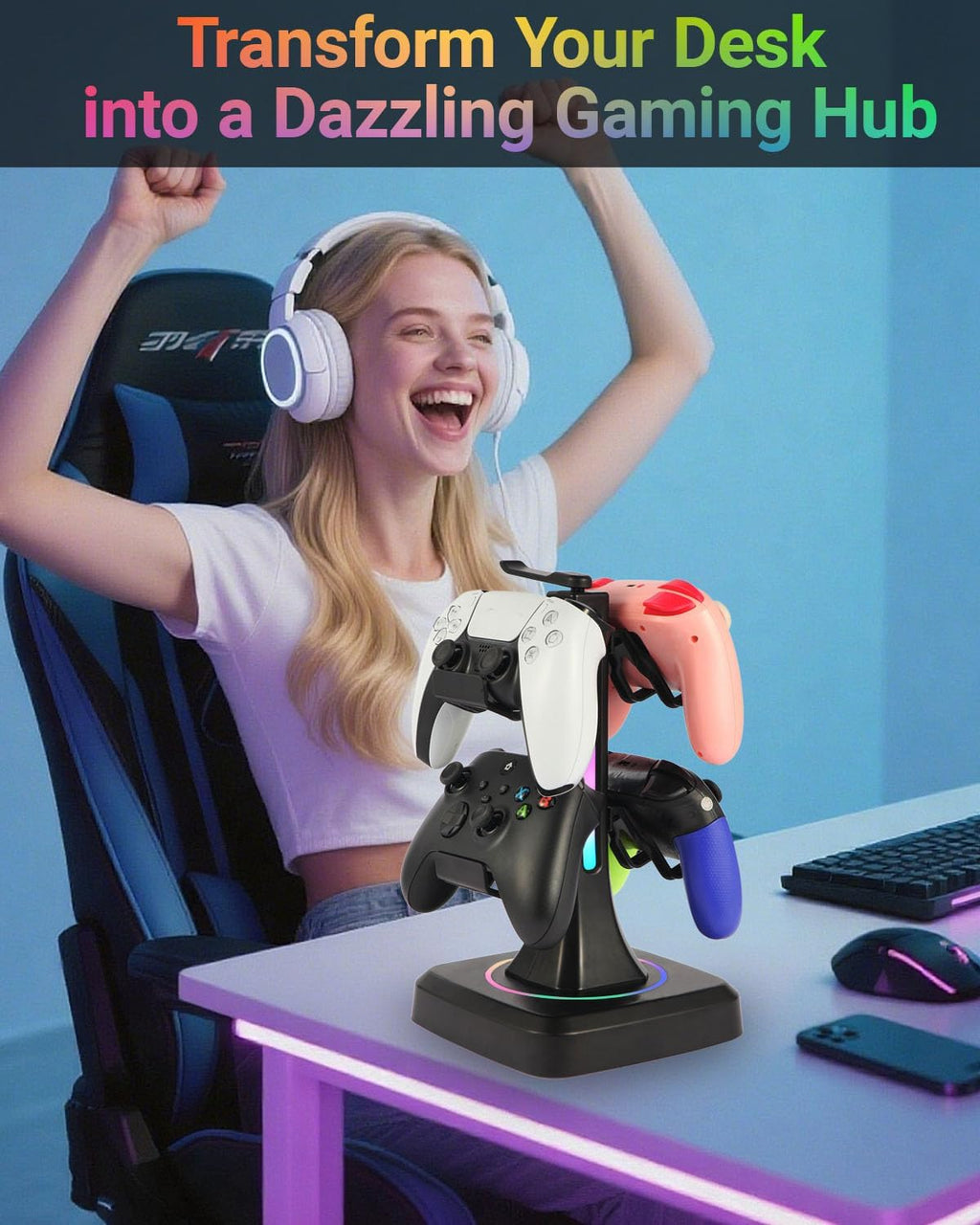 RGB Controller & Headset Stand