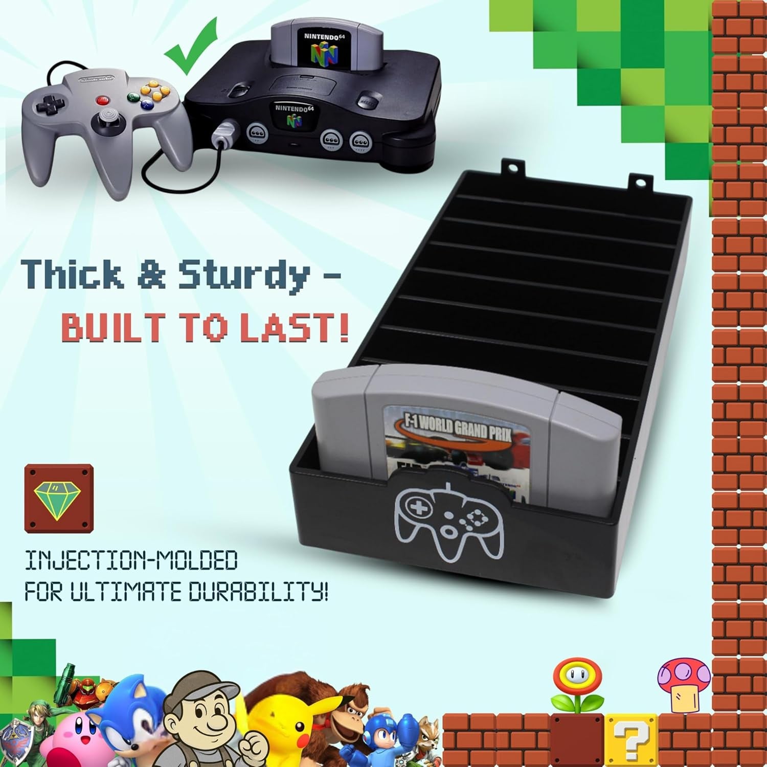 10-Slot N64 Cartridge Storage Holder