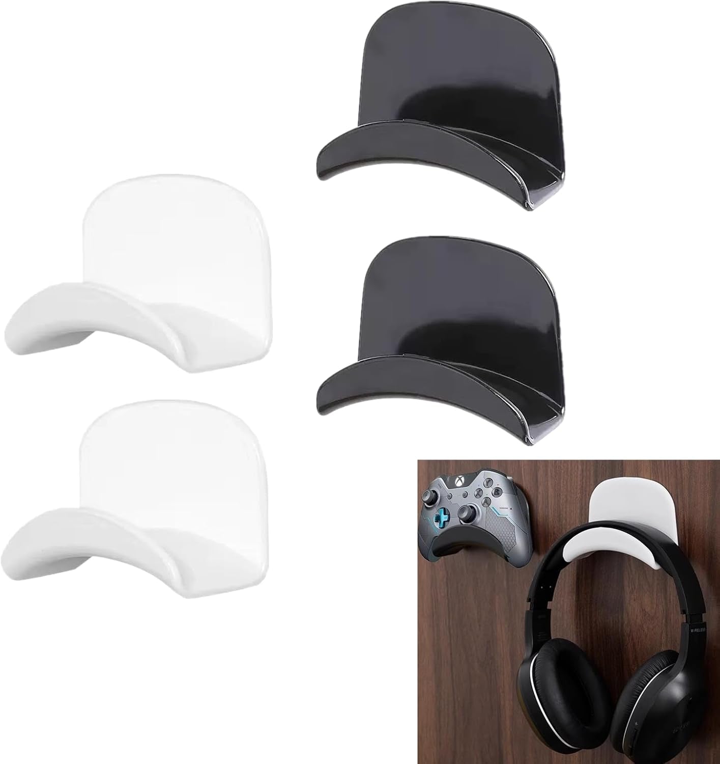 4-Pack Universal Headset Wall Mounts