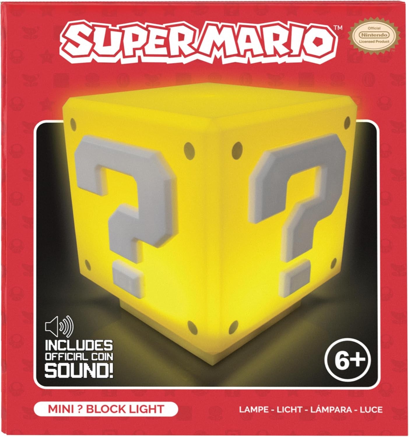 Super Mario Question Block Light with Coin Sound