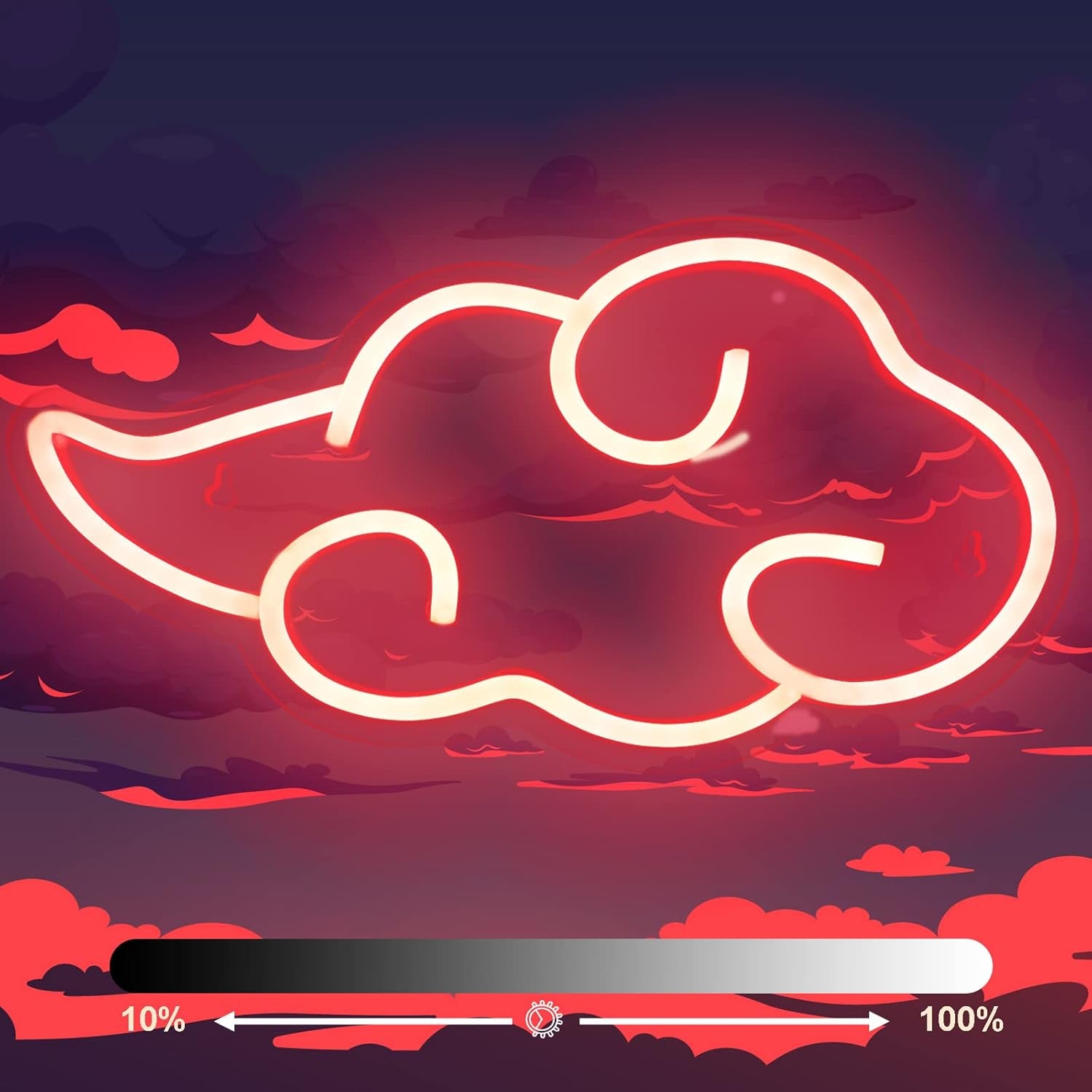 Red Cloud Anime Neon Sign – 12″ x 7″