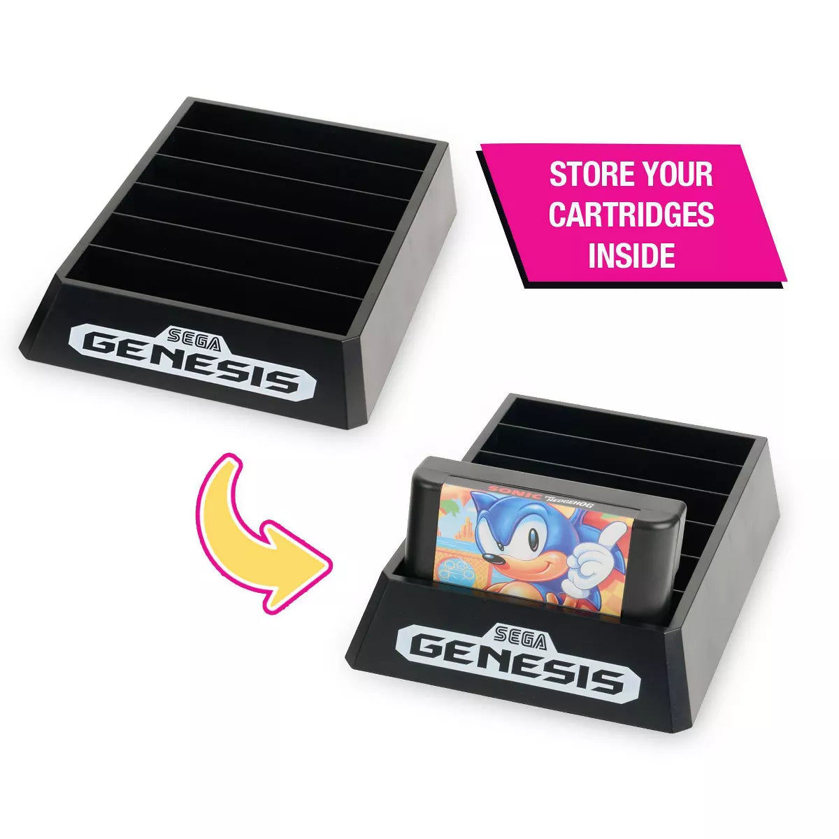 Sega Genesis Display Console - Supervillain Boss Bundle + Sonic 1
